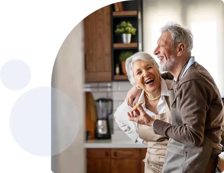 Elderly Couple Cooking Together