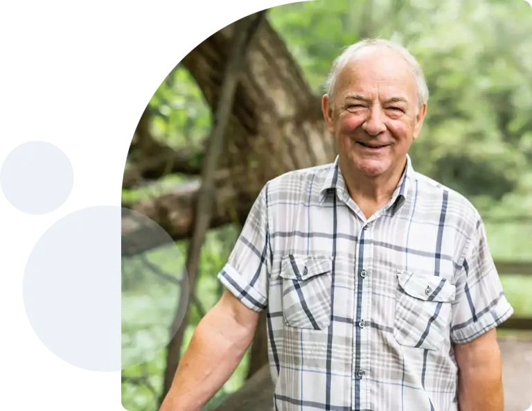 Elderly Man in Forest